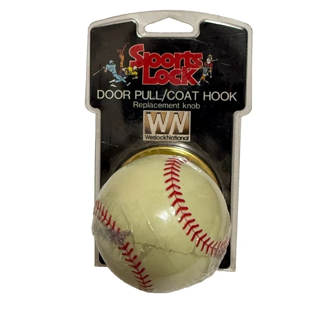VTG, BASEBALL  Novelty Door Pull/ Hook. Westlock National Sports. Sealed